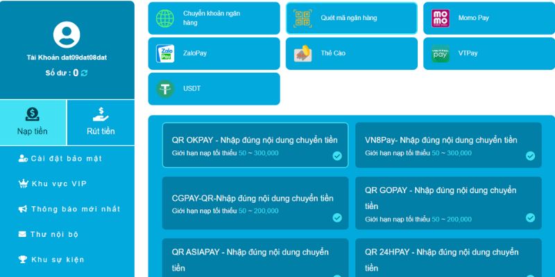 Hướng dẫn chi tiết quy trình nạp tiền HI88 qua các kênh